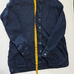 J. Jill Blue Linen Shirt